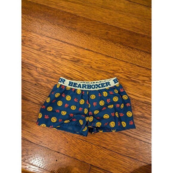 Build A Bear Joe Boxer Bear Boxer Shorts Blue Smiley Face Vintage - Picture 1 of 2